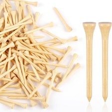 Bamboo Golf Tees 300-Count Bulk, Mixed 2 3/4 Inch Lengths, Wooden Tees
