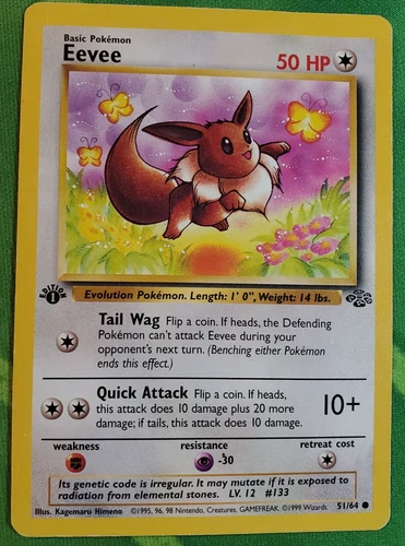 New ListingEevee 51/64 Jungle 1st Edition Pokemon HP