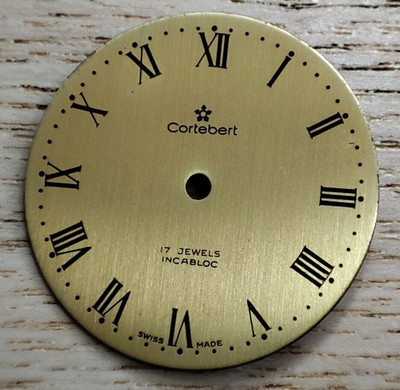 Cortebert Uhrenzifferblatt goldfarben 24,9 mm x1 Zifferblatt