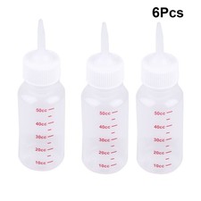 6Pcs Reusable Pet Milk Bottles with Scale Label Silicone PP for Cats Dogs