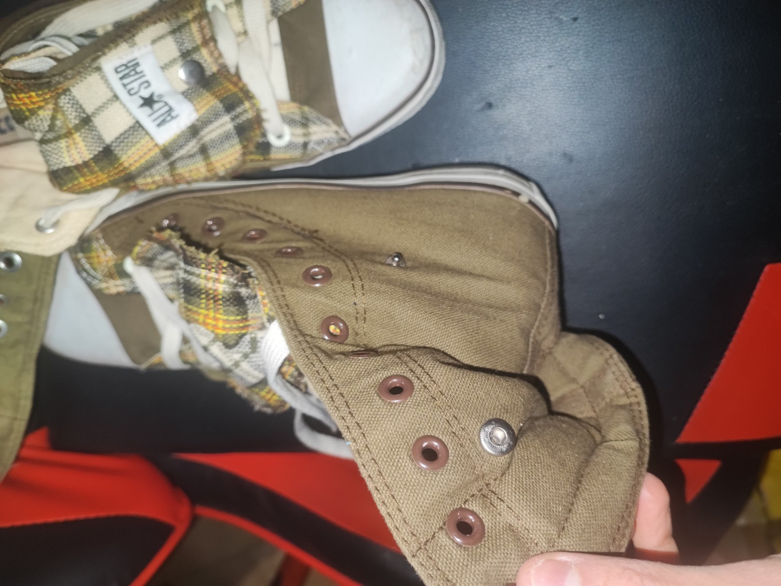 Scarpe Converse All Star Fold Down Alte - Olive foto 4