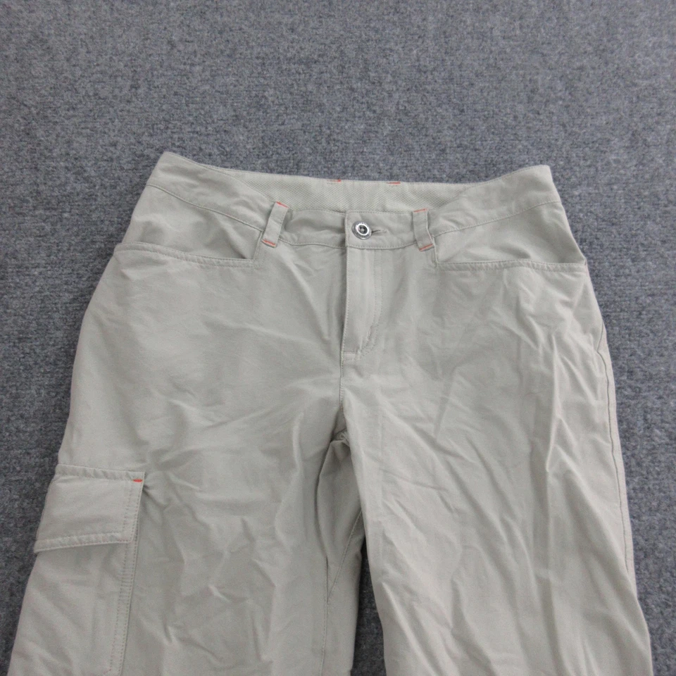 Patagonia Pants Womens 4 Khaki Stretch Cargo Hiking Outdoors Zip Fly Straight - Image 4 of 4