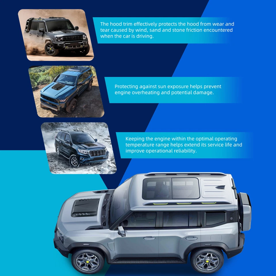 For Audi A3 A4 A5 A6 A7 Air Flow Intake Hood Scoop Bonnet Vent Trim Cover Matte - Image 4 of 4