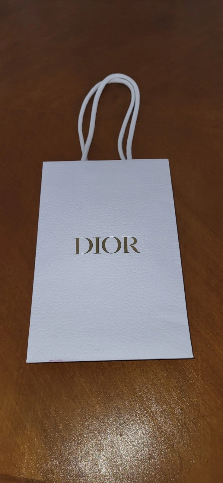 Sac cadeau Dior authentique   Blanc avec logo or 