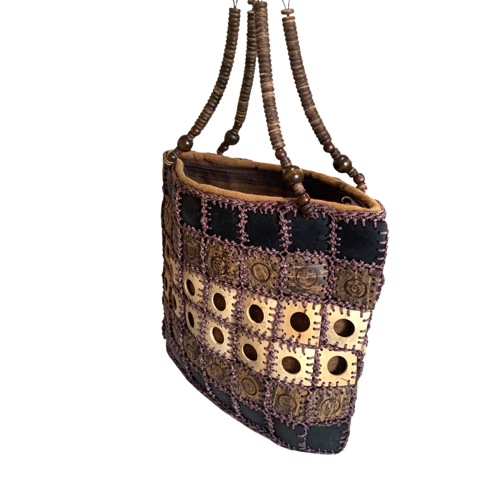 Handcrafted Boho Patchwork Shoulder Bag Beaded St… - image 9
