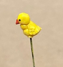 Casa de muñecas pollito amarillo con patas de alambre individual escala 1:12 miniatura tumdee