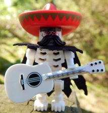  LEGO MARIACHI SKELETON halloween minifig minifigure dia de muertos guitar