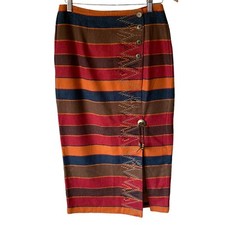 Vtg Cambridge Dry Goods 6 Blanket Skirt Southwestern Aztec Western Cowgirl Boho