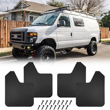 4pcs For Ford E150 E250 E350 Econoline Van Rally Mud Flaps Splash Guard Mudguard 4pcs For Ford E150 E250 E350 Econoline Van Rally Mud Flaps Splash Guard Mudguard