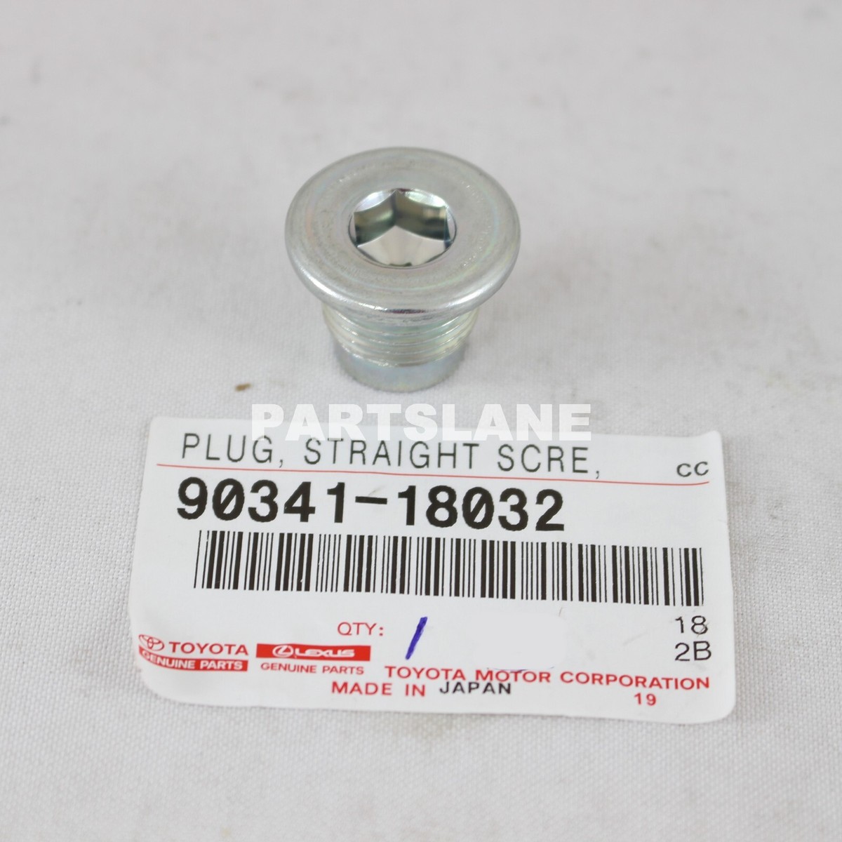 90341-18032 Toyota OEM Genuine PLUG (FOR FRONT DIFFERENTIAL FILLER