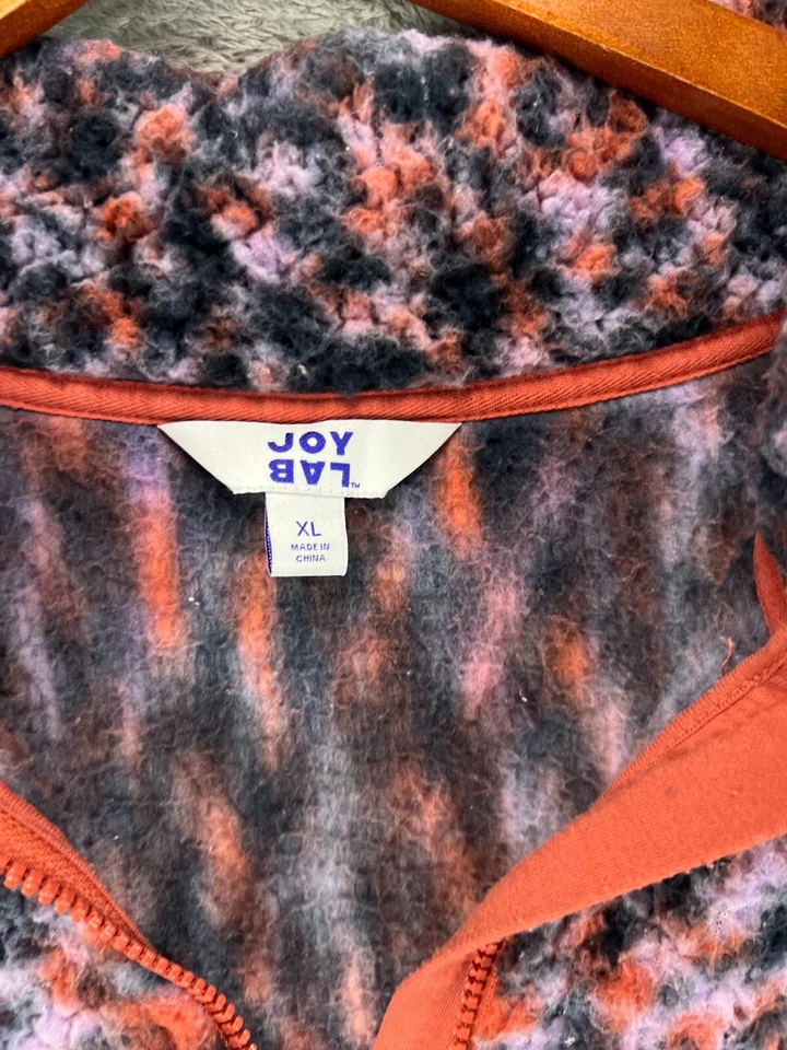 Mujeres Suéteres Prendas para el torso XL Joy Lab Púrpura Guepardo Tejido Cuello Manga Larga 1/4 Cremallera Foto 4 de 4