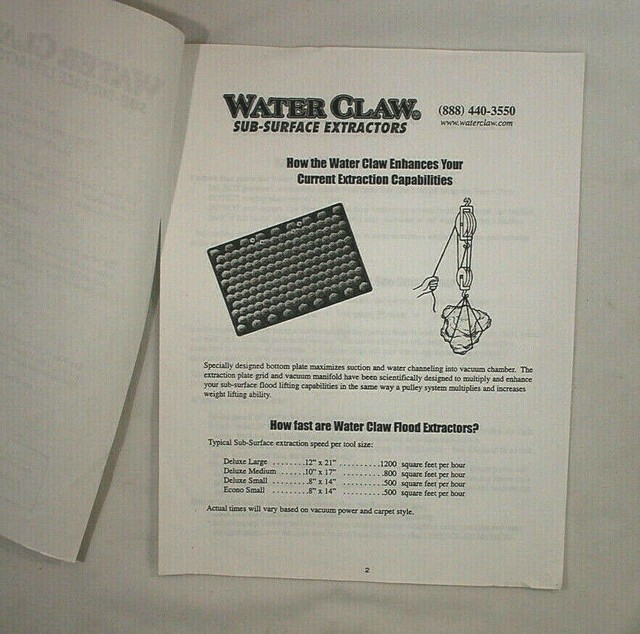 water claw flood extractor