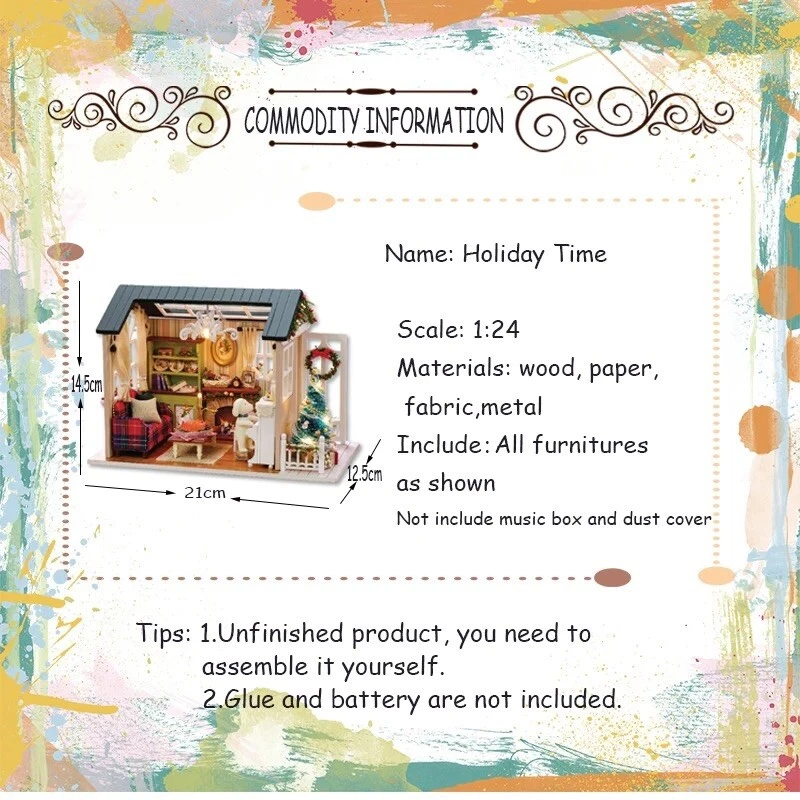 DIY Miniature Dolls House Traditional Christmas Decoration Kit - Image 2 of 4