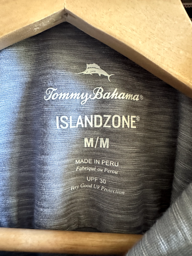 Tommy Bahama IslandZone Polo Golf size L - Heather Gray - Excellent Condition - Picture 3 of 6