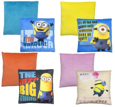 Minions Kissen - 35x35 Kissen gefüllt, Deko Kissen, Minion, Dave, Kevin, Stuart