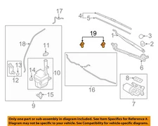 HYUNDAI OEM 11-15 Sonata Windshield Wiper Washer-Nozzle Spray Jet 986303S000