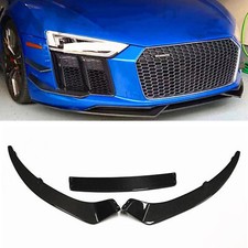 1Satz Front Stoßstange Spoiler Splitter Lippe Schwarz Kit Für Audi R8 2016-2018