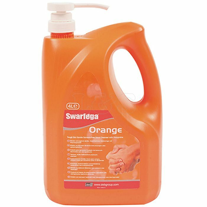Orange Hand Cleaner Pump Top Bottle 4 Litre by Swarfega - SOR4LMP