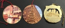 Lot Of 3 Christmas Ornaments Pittsburgh Pa Landmarks - 2 1997 Signature Art Co.