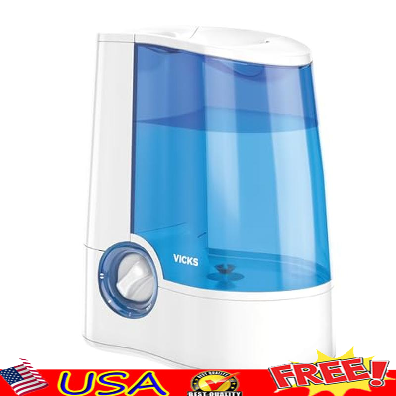 Air Humidifier Warm Mist for Bedroom Portable Easy Use & Clean Quiet Plastic New