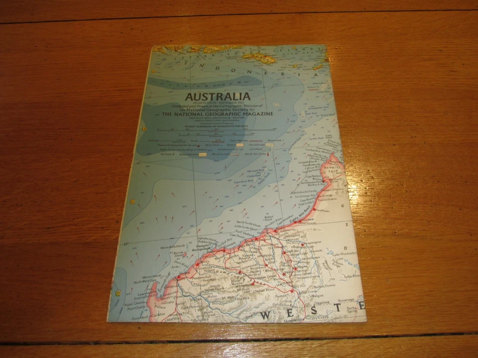 AUSTRALIA Map - Date 09/1963 - National Geographic Magazine - Scale 1:6,696.600 - Image 3 of 3