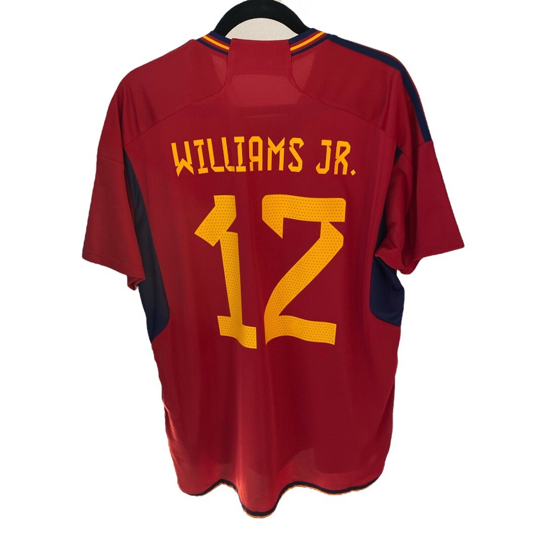 Adidas 2022 Spain National Team Home Soccer Soccer Jersey #12 Nico