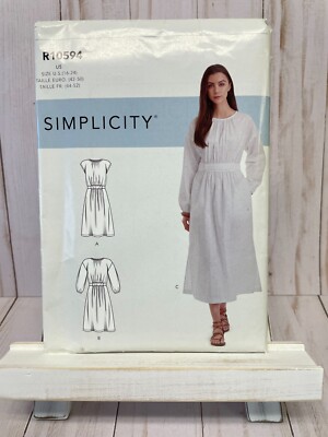 Simplicity R10594 / 9138 Gathered Dress Belt U5 Plus 16-24 Sewing Pattern NEW