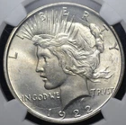 1922 D PEACE DOLLAR NGC MS 64 A SURPRISINGLY TOUGHER DATE, EXCELLENT SILVER