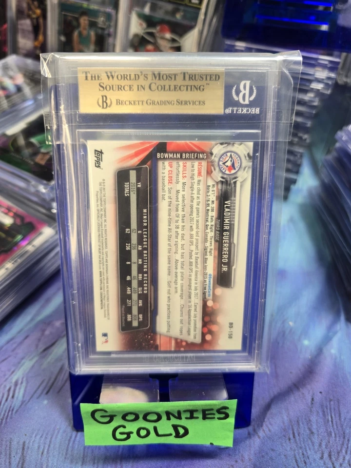 Tarjeta automática Vladimir Guerrero Jr BGS 9,5 MT -"17 Bowman Chrome Draft Prospect Foto 2 de 2