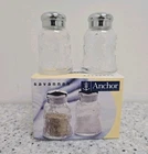 Vintage Anchor Hocking Savannah Clear Salt and Pepper Shaker SET