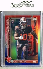 2025 Topps Chrome #325 Quinshon Judkins Red, White, & Blue Refractor