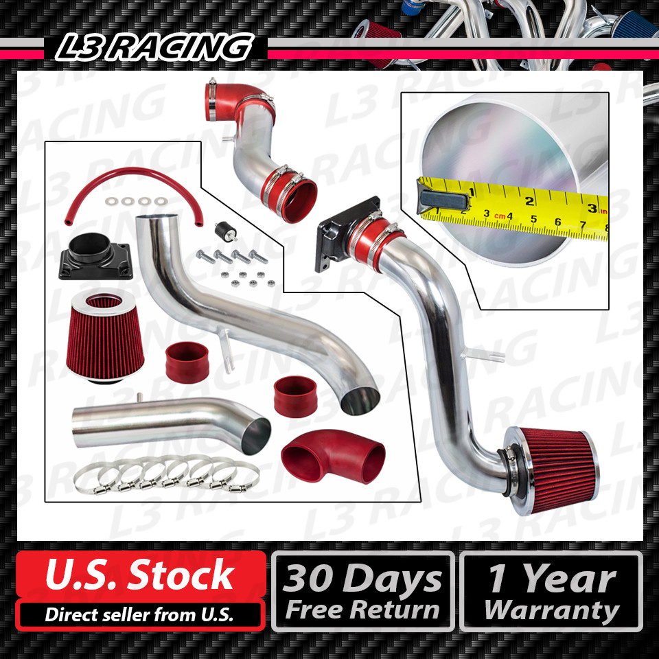 RED COLD AIR INTAKE KIT+DRY FILTER FOR Mitsubishi 99-03 Galant L4/V6 3.0L 2.4L
