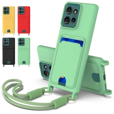 Handyhülle Mit Lanyard Motorola Moto Edge 70 Fusion 60 Neo G57 G85 Case Cover - Bild 1 von 4