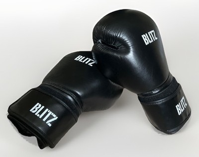 BLITZ BOXHANDSCHUHE SPARRING TRAINING SCHWARZ 12oz ERWACHSENE GRÖSSE 9 6 SEHR GUTER ZUSTAND