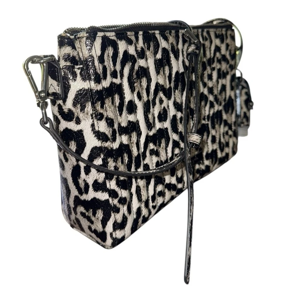 WANDLER Borsa a tracolla JuJuBe stampa leopardata delle nevi con tracolla da polso borsa convertibile