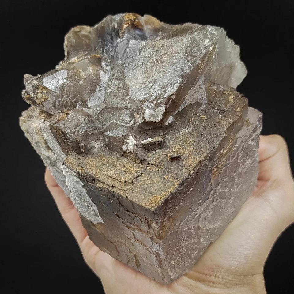 Muestra mineral de cristal de fluorita cúbica grande de 1,9 kg rara natural Step Wise Foto 3 de 4