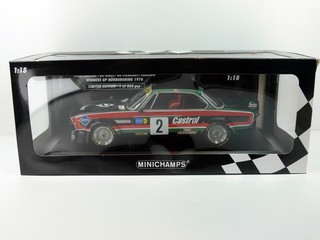 Model Car Minichamps BMW 3.0 CSL #2 Nürburgring 1976 De Wael and a. 1:18 Original Box