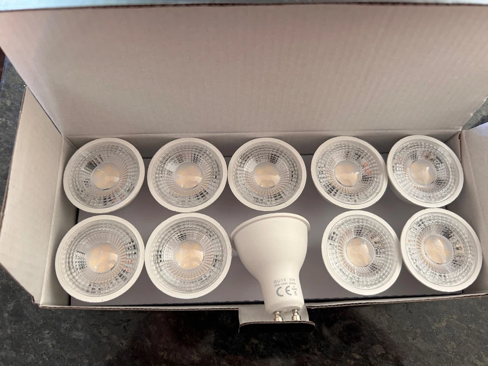 GU10 LED Bulbs 5W Neutral White 4000K 500LM 60° Wide Beam - Image 1 of 1