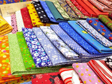 Fat Quarters Cotton SQUARES Quilting FABRIC, 78 Total, Pouch Nice VARIETY