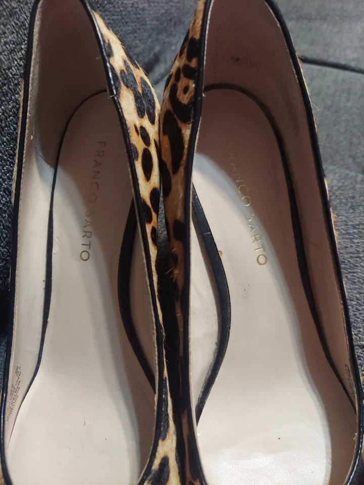 Franco Sarto Designer Helio 2 Leopard Print Wedge -size 8.5M Dress Party Shoes  - Image 3 of 4