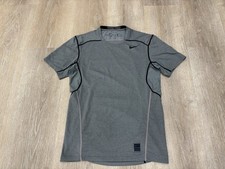 Nike Pro Hypercool Fitted Grey T Shirt Mens Top Tee Running Gym Medium