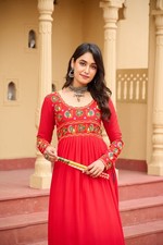Women Traditional Kurta Kurti with Sharara Indian Dress Ethnic Top Salwar Gown
