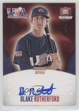 2014 USA Baseball Box Set 18U National Team Signatures Blake Rutherford Auto fm0