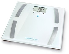 SILVERCREST Personenwaage Diagnosewaage Waage mit App SBF 77 weiss *B-Ware