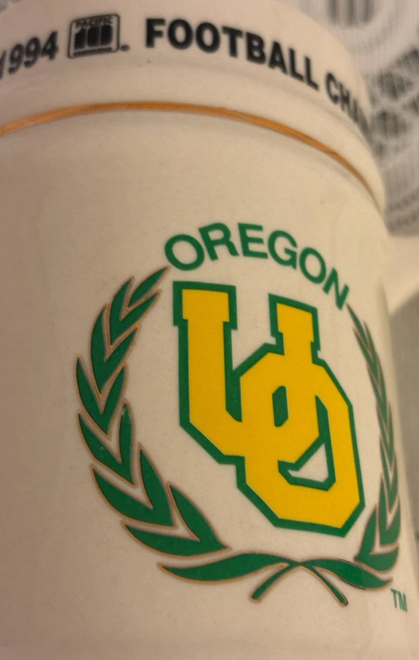 Oregon DUCKS Football 1994 PAC-10 CHAMPIONS Ceramic MUG Tankard 6 "  CUP - Image 4 of 4