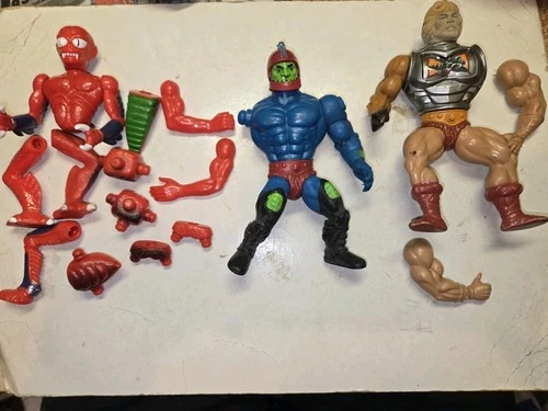 5 Vintage 80s MOTU Masters Of The Universe Action Figure,Modulok,He-Man,Trap Jaw