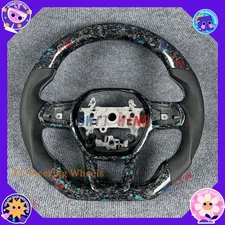 Forged carbon fiber black Leather Steering Wheel for 2022-2025 honda civic