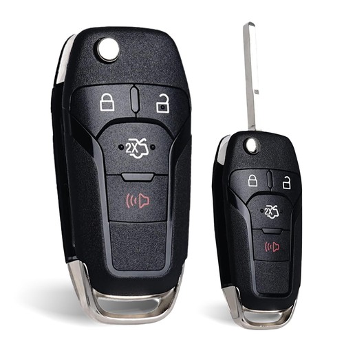 Flip Key Fob Replacement Compatible with Ford Fusion 2013 2014 2015 2016 Keyl...