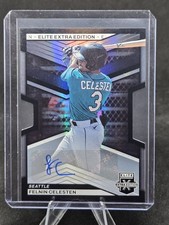 2023 Elite Extra Edition Felnin Celesten Auto Die-cut #d /399 Seattle Mariners