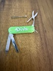 VTG Claire's Green Diva Pocket Knife Key Chain Tweezers Scissors — photo 3